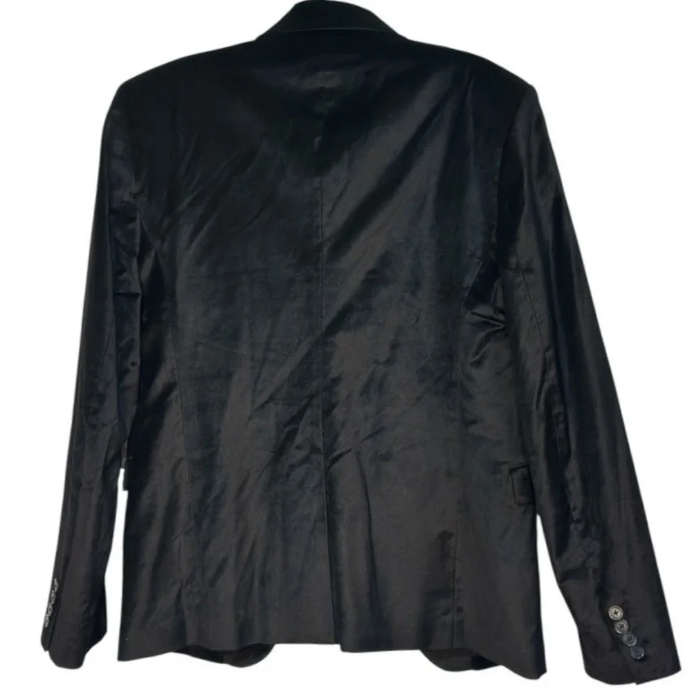 Guess Los Angeles‎ Mens Black Velvet Single Button Blazer Dark Academia Luxury M